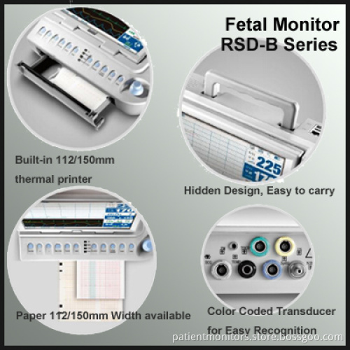 Maternal SPO2/NIBP/ECG/TEMP/RESP Monitoring Multi Parameter Fetal Monitor